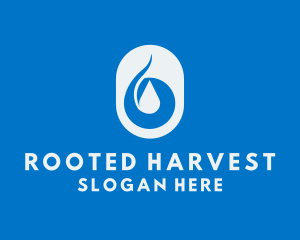 Simple Water Droplet logo design