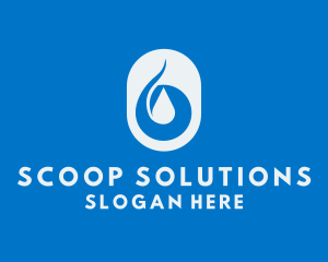 Simple Water Droplet logo design