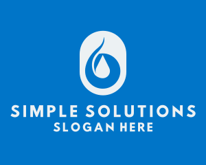 Simple Water Droplet logo design