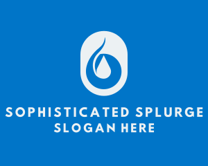 Simple Water Droplet logo design