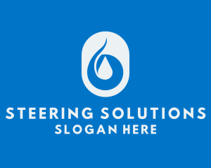 Simple Water Droplet logo design