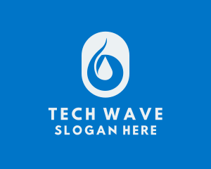 Simple Water Droplet logo design