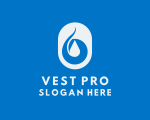 Simple Water Droplet logo design