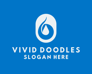 Simple Water Droplet logo design