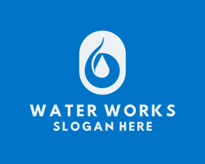 Simple Water Droplet logo design