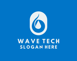 Simple Water Droplet logo design