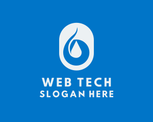 Simple Water Droplet logo design