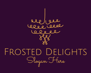 Gold Chandelier Light logo design