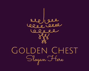 Gold Chandelier Light logo design