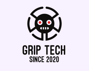 Tech Spider Face logo design