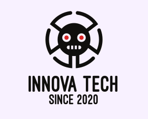 Tech Spider Face logo design