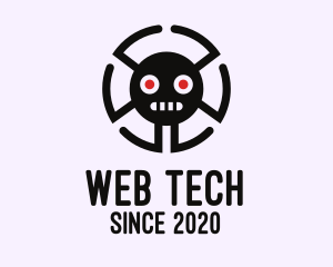 Tech Spider Face logo design