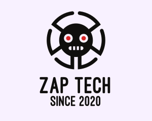 Tech Spider Face logo design