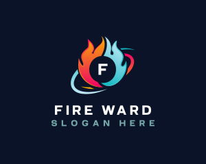 HVAC Fire Thermal logo design