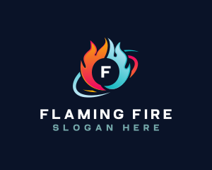 HVAC Fire Thermal logo design