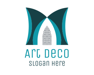 Art Deco Archway Door logo design