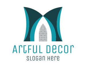 Art Deco Archway Door logo design