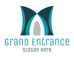 Art Deco Archway Door logo design