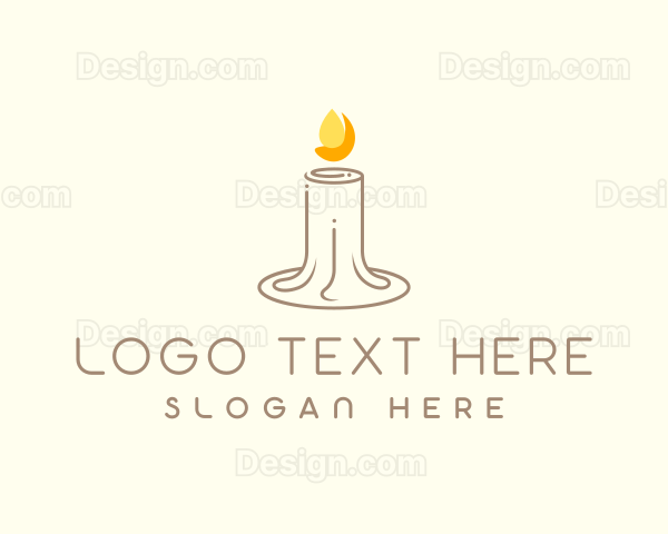 Candle Light Fire Logo