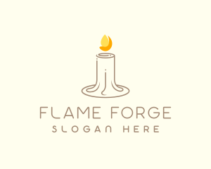 Wax Candle Light logo design