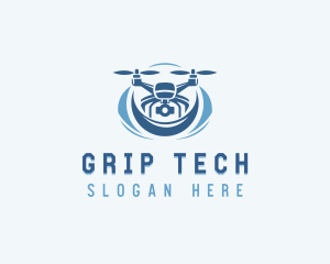 Tech Drone Surveillance Camera  logo design