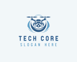 Tech Drone Surveillance Camera  logo design