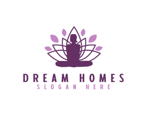 Lotus Yoga Pose logo