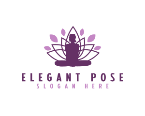 Lotus Yoga Pose logo