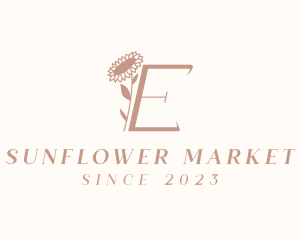 Sunflower Letter E logo