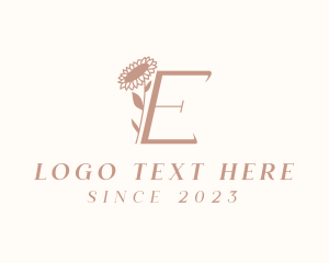 Beauty - Sunflower Letter E logo design