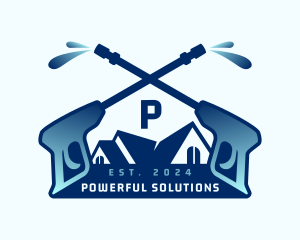 Pressure Washer Disinfect logo design