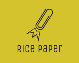 Paper Clip Rocket logo design