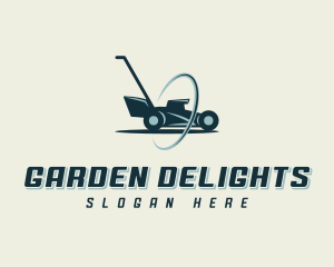 Lawn Mower Gardening logo design