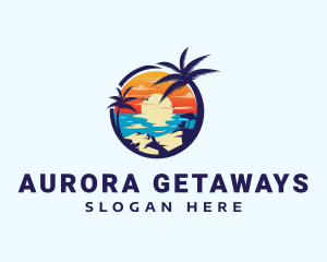 Beach Summer Getaway logo design