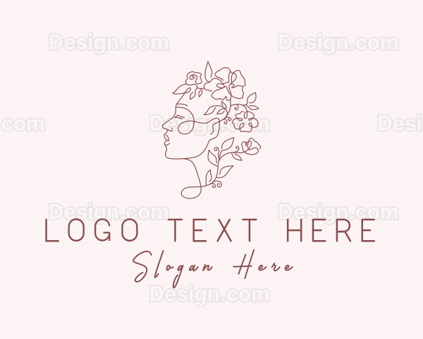 Beauty Floral Lady Logo