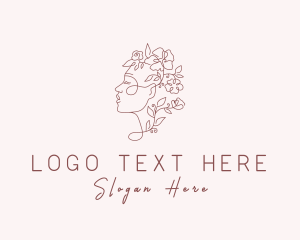 Beauty Floral Lady Logo