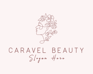 Beauty Floral Lady logo design