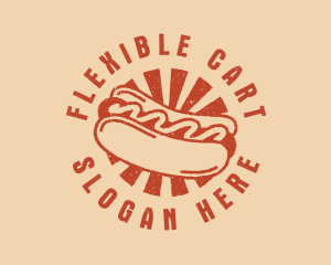 Retro Hot Dog Sandwich logo design