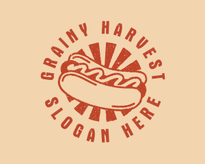 Retro Hot Dog Sandwich logo design