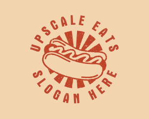 Retro Hot Dog Sandwich logo design