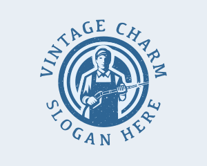 Vintage Painter Cleaner logo design