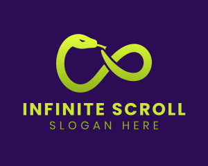 Gradient Infinity Snake logo design