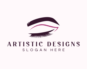 Beauty Lashes Makeup Artist logo design