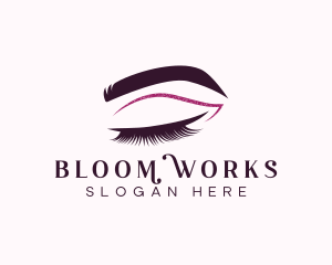 Beauty Lashes Makeup Artist logo design