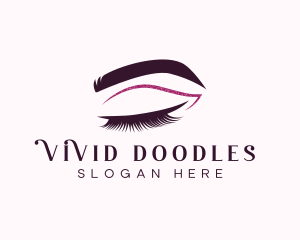 Beauty Lashes Makeup Artist logo design