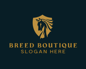 Gold Horse Equestrian logo design