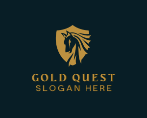 Gold Horse Equestrian logo design