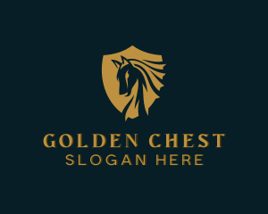 Gold Horse Equestrian logo design