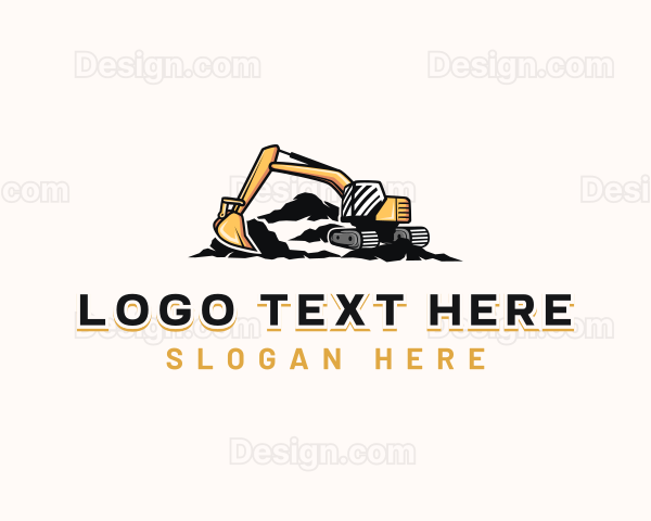 Heavy Duty Excavator Machinery Logo