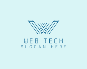 Business Tech Letter W logo design